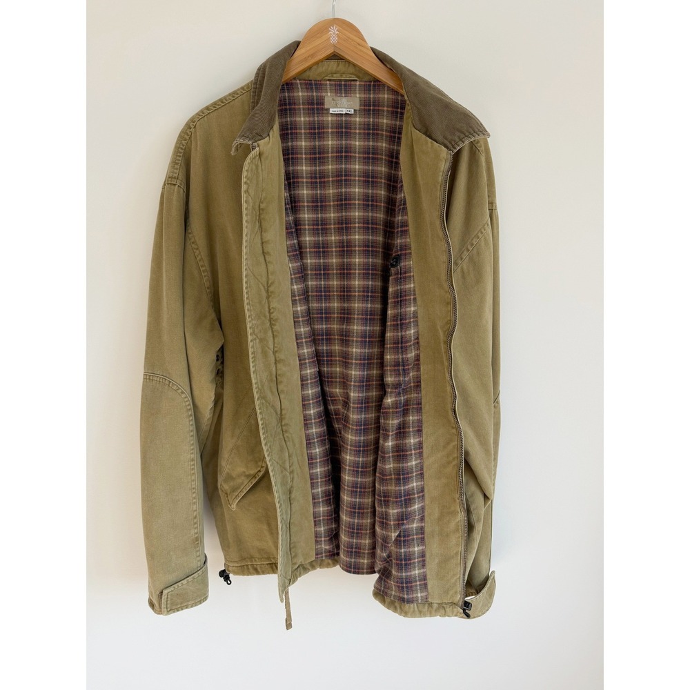 The Territory Ahead Mens Plaid Lined Canvas Jacket XXL Brown Barn Coat Preppy